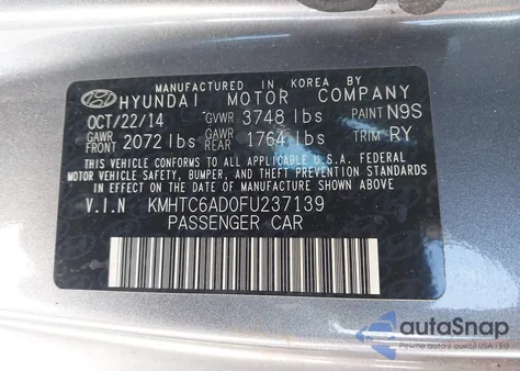 2015 Hyundai Veloster from USA, damaged, VIN KMHTC6AD0FU237139